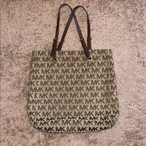 Michael Kors Canvas Tote Bag (dark brown)